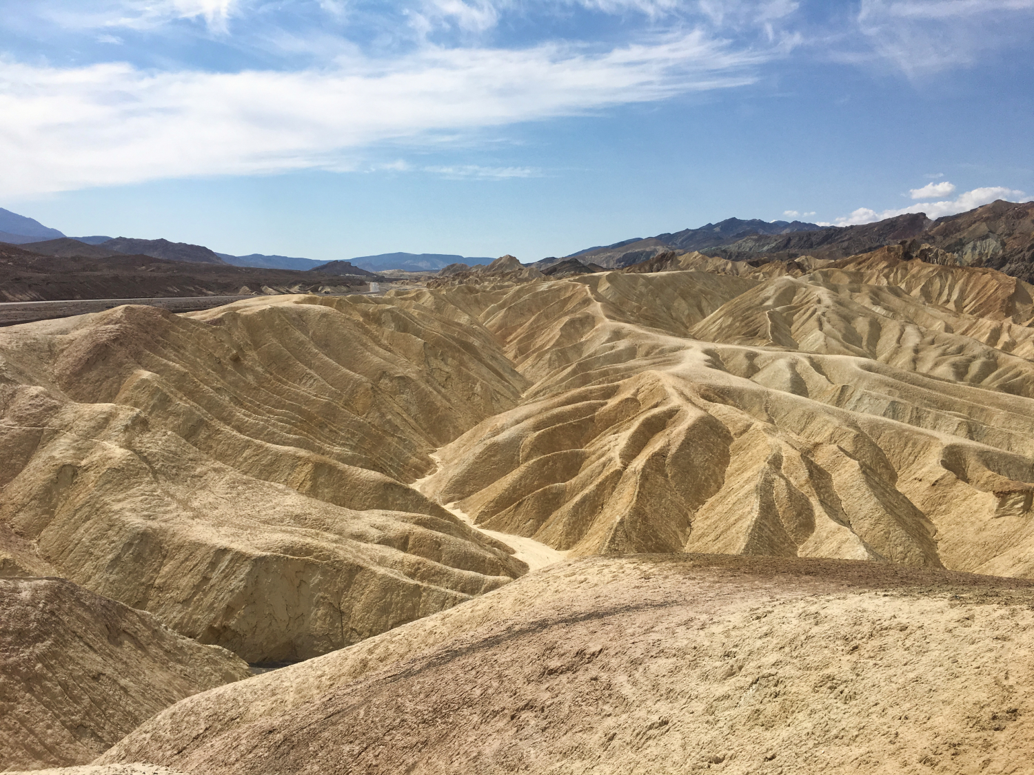Zabriskie Point Death Valley Road Sightseeing Trip