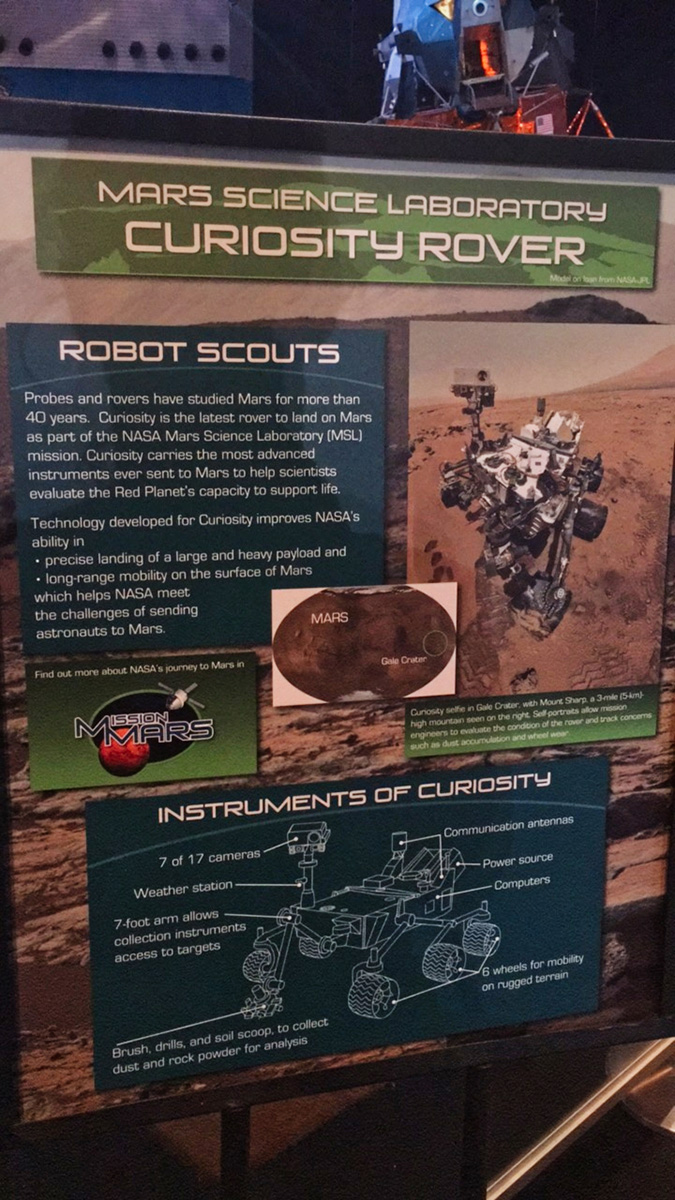 curiosity rover mars nasa houston johnson space center day trip austin texas