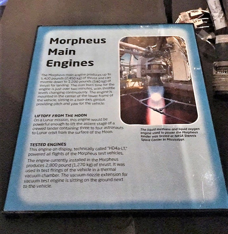 morpheus main engines nasa houston johnson space center day trip austin texas