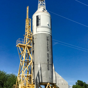 Tram Rocket Park Tour Little Joe II Launch Vehicle NASA Johnson Space Center Houston Day Trip Austin