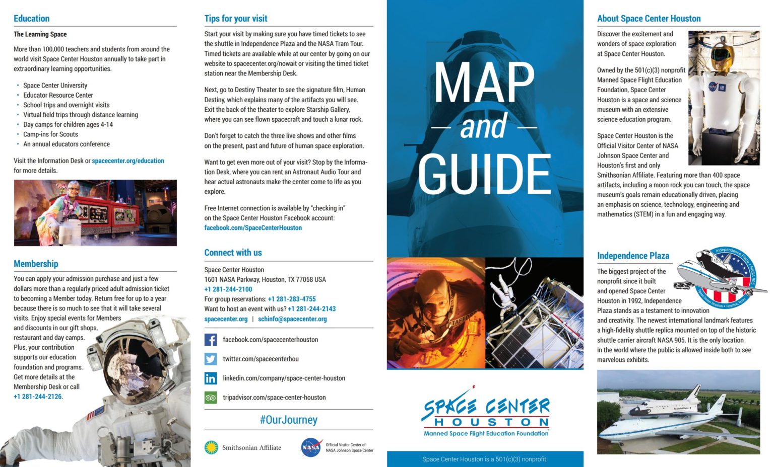 Map & Guide NASA Space Center Houston Day Trip Austin
